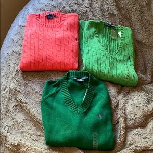 Lot (3) Ralph Lauren sweaters - size XL!